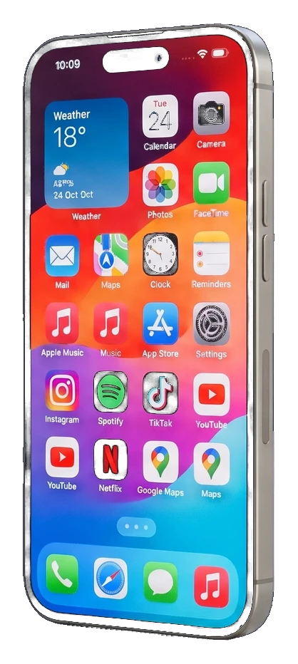 iPhone com a tela inicial aberta